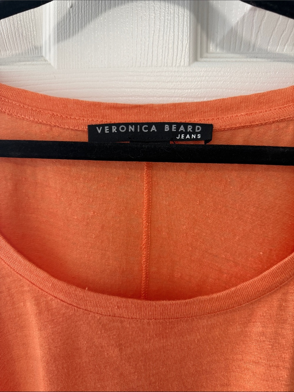 VERONICA BEARD NWOT ORANGE CAP SLEEVE BLOUSE TOP SIZE LARGE - Picture 2 of 2